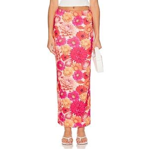REVOLVE X MORE TO COME "BELLA MAXI SKIRT" IN PINK MULTI- XXS